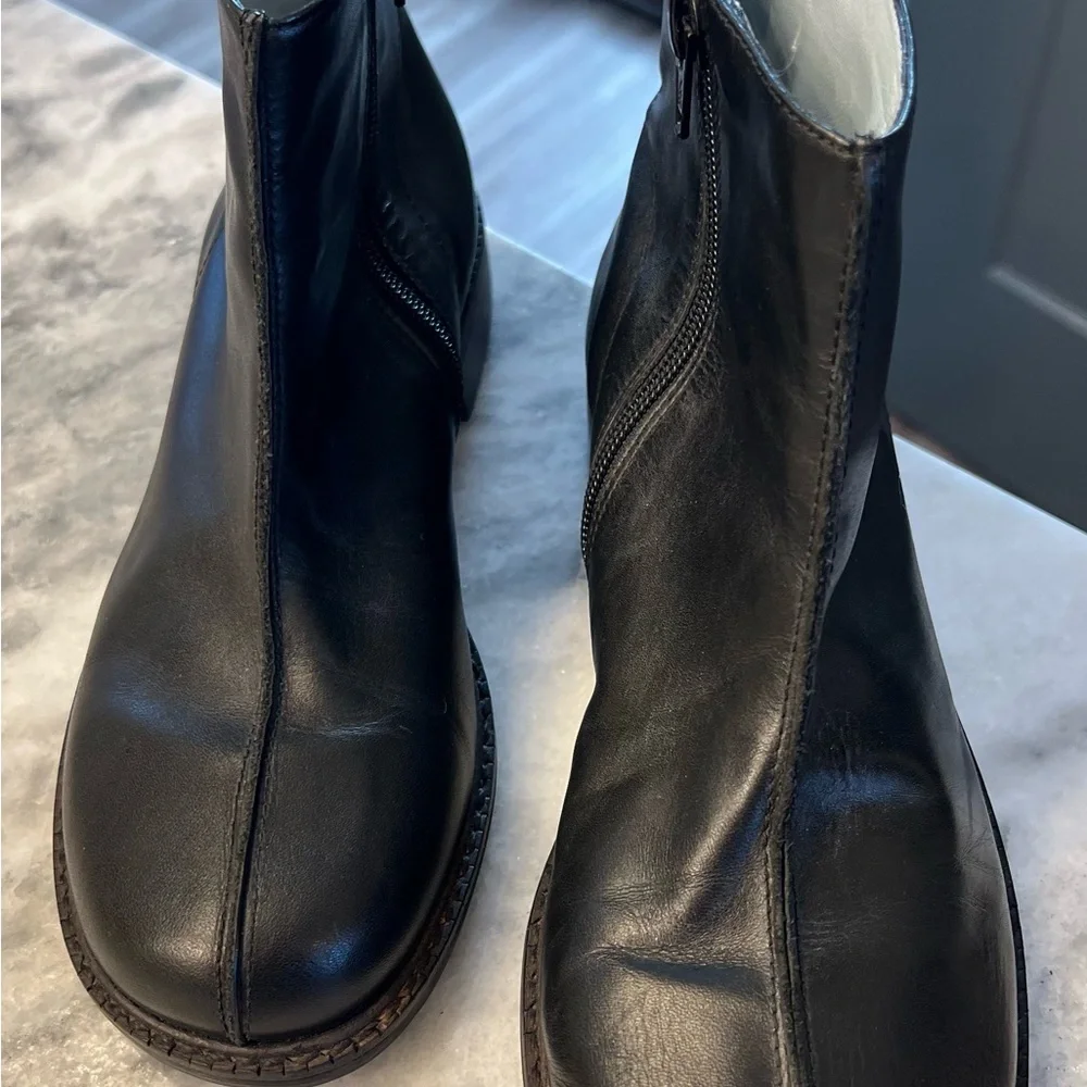 J. Jill Black Chelsea Ankle Boots leather size 7.5 - Picture 1 of 5